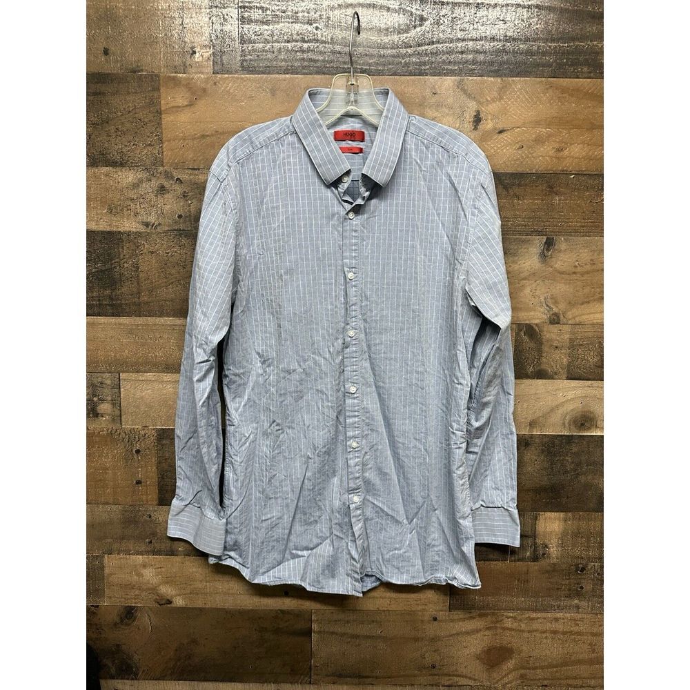 Hugo Boss Slim Fit Men's Long Sleeve Button Up‎ Size 16